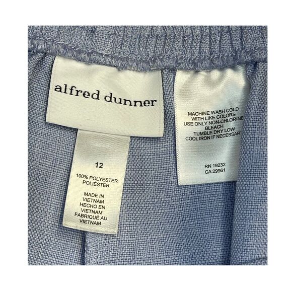 Alfred Dunner Wide Leg Pants Women's 12 Light Purple High-Rise Formal Business - Picture 3 of 6